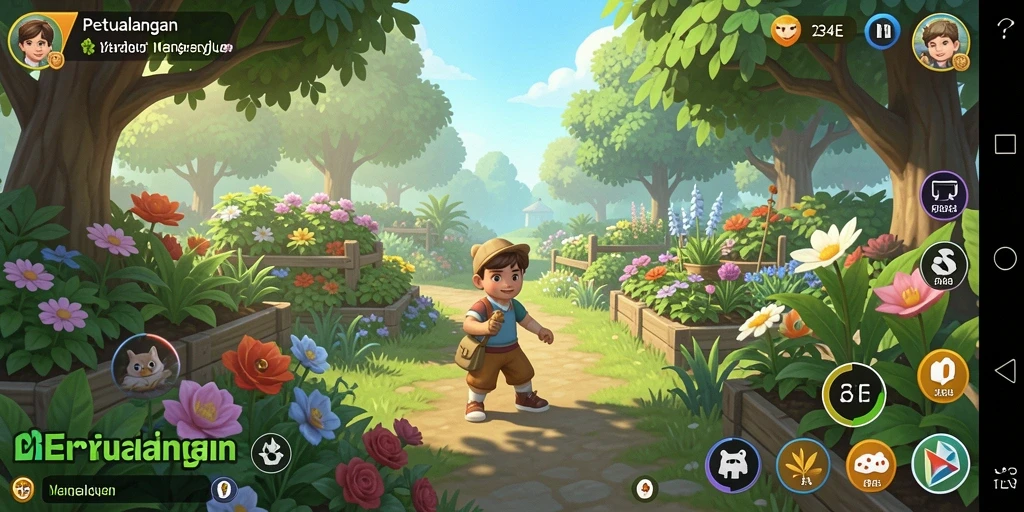 Tangkapan layar menunjukkan gameplay seru di dunia pertanian.