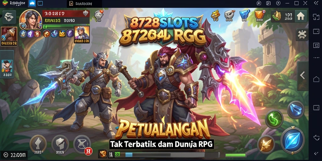 Screenshot gameplay <strong>8728SLOTS</strong> menampilkan pertempuran seru dengan karakter yang beragam.