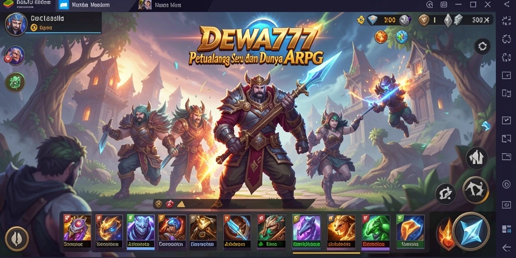 Tampilan gameplay seru dari DEWA777 dalam dunia ARPG.