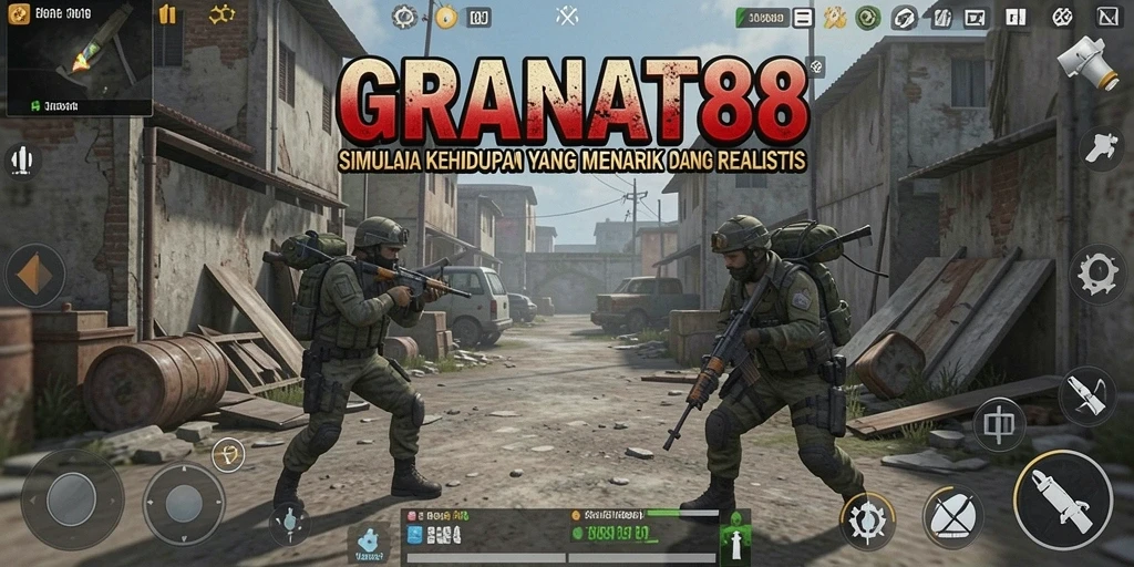 Screenshot gameplay <strong>GRANAT88</strong> menampilkan interaksi karakter yang realistis.
