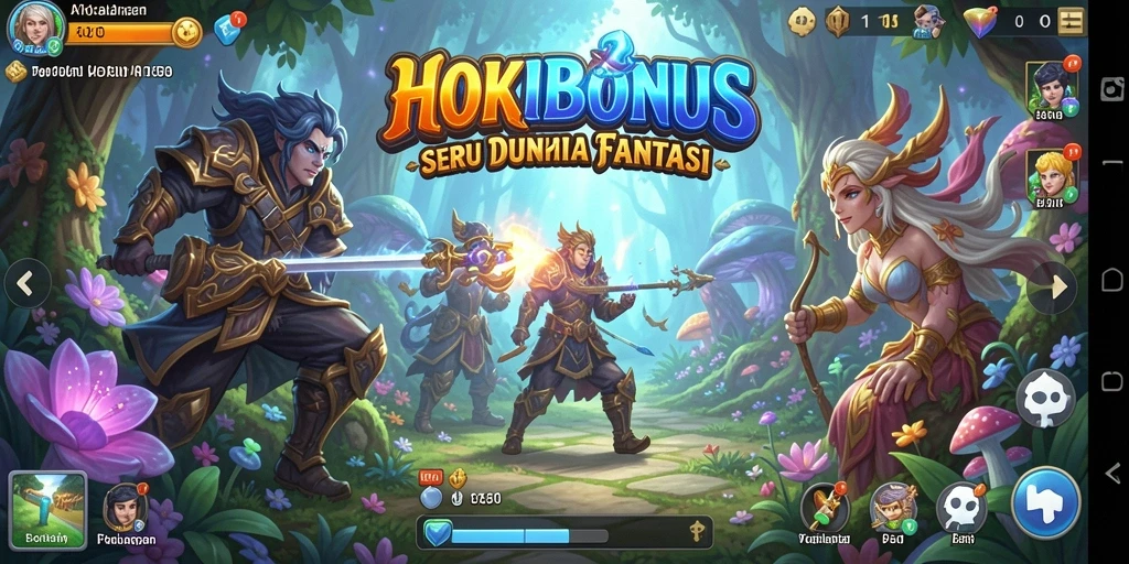 Gameplay HOKIBONUS yang penuh tindakan dan petualangan.