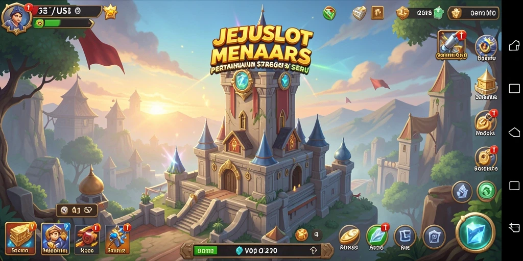 Tampilan gameplay seru JEJUSLOT dalam mode Tower Defense.