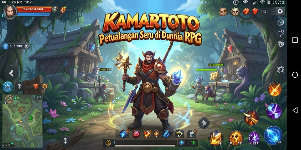 Tampilan gameplay menarik dari KAMARTOTO dalam petualangan RPG.