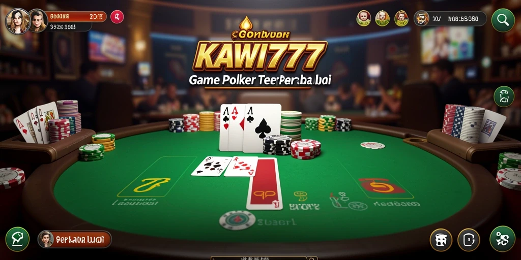 Tampilan gameplay seru di KAWI777 saat bermain Poker.