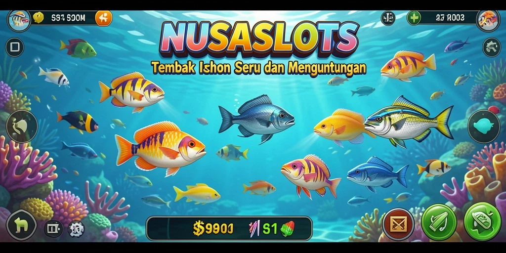 Tampilan gameplay NUSASLOTS yang seru dan menantang dalam Tembak Ikan.