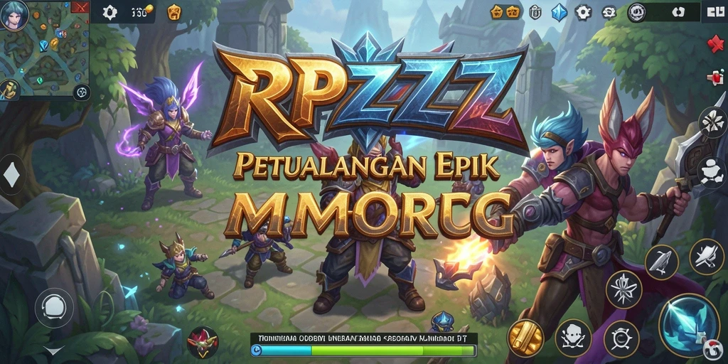 Screenshot menampilkan pertempuran seru di dunia RPZZZ.