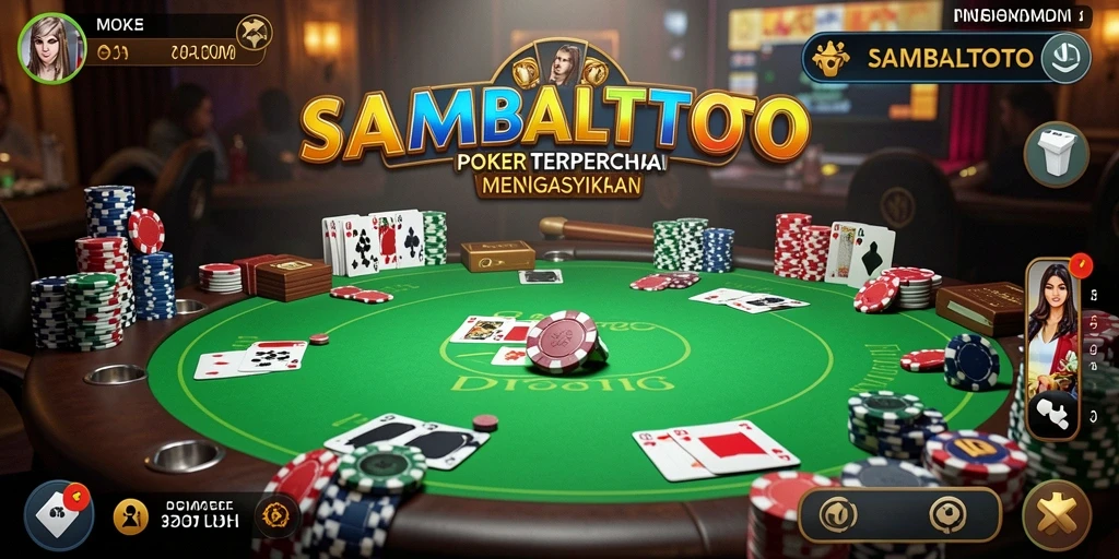 Screenshot SAMBALTOTO menampilkan aksi seru permainan Poker.