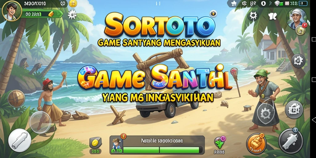 Tampilan gameplay SORTOTO yang menyenangkan dan penuh warna.