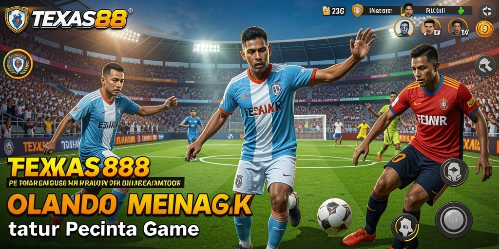 Gameplay seru TEXAS88 dengan grafik dan aksi olahraga menonjol.