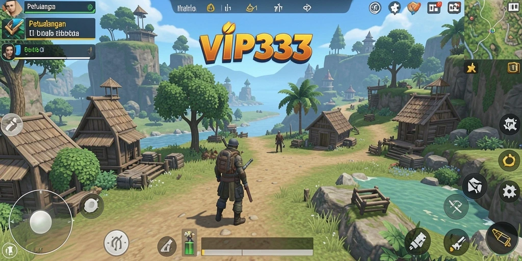 Tampilan gameplay menarik di dunia terbuka yang luas